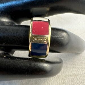 Coach Gold and Red Ring Elegant Jewelry